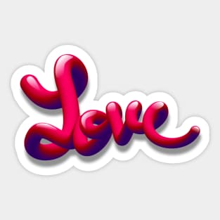 LOVE FUCHSIA Sticker